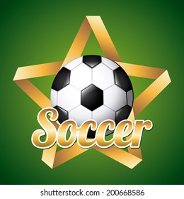 soccer design over green background vector illustration