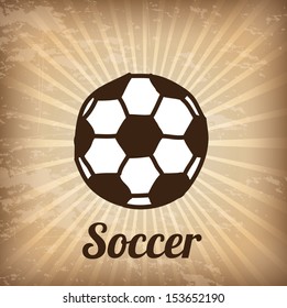 soccer design over grunge background vector illustration 