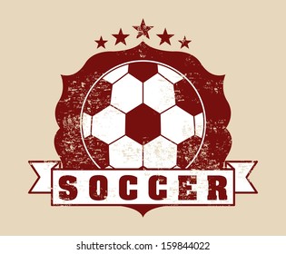 soccer design over pink  background  vector illustration
