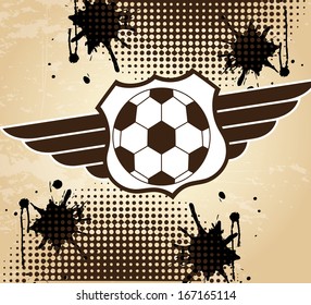 soccer design over vintage background  vector illustration