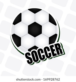 soccer design over white   background  vector illustration