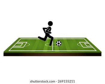 Soccer design over white background, vector illustration.