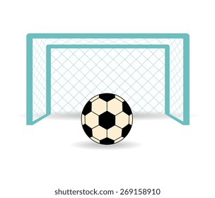Soccer design over white background, vector illustration.
