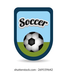 Soccer design over white background, vector illustration.