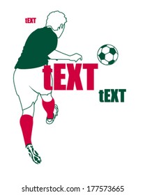 Soccer design for shirt, card or media