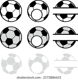 Soccer designs. Sports vector bundle.