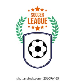 soccer desing over white background vector illustration