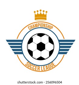 soccer desing over white background vector illustration