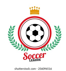 soccer desing over white background vector illustration
