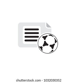 Soccer Document Logo Icon Design
