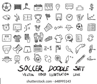 Soccer Doodle Sketch Vector Ink