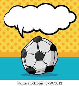 soccer doodle, speech bubble