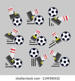 soccer dribble ball vector illustration
