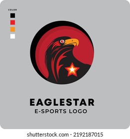 Soccer eagle badge logo design template,Esports Eagle Logo,Eagle,Star,logo template