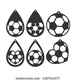 Soccer Earrings - Earring templates svg