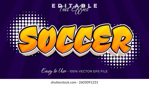 Soccer editable text effect, graphic style collection