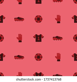 Soccer element seamless pattern background