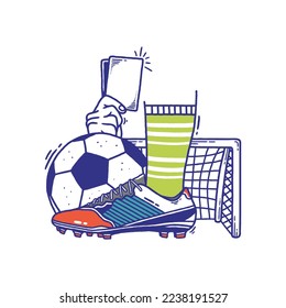 Soccer element vector illustration design