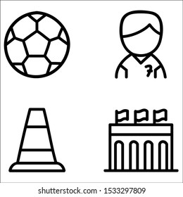 Soccer elements for sport and championship design.