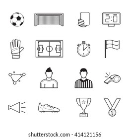 Soccer elements for sport and championship design .Football  icons set.  