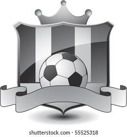 Soccer emblem with crown