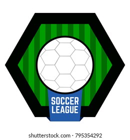 Soccer emblem on a white background, Vector illustration