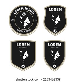 soccer emblem. Set of Football Logo or Football Club Sign Badge. Football logo with shield background vector design