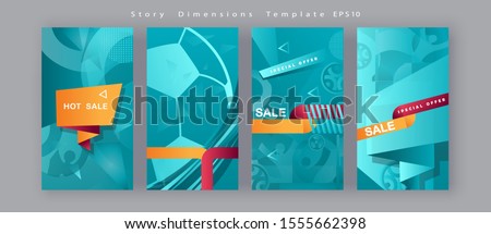 Soccer European championship 2023 Abstract Turquoise background soccer pattern Football Poster Europe Champion League award cup, Soccer ball Winner world WIN Finale Game trend Flash Sale banners set 1