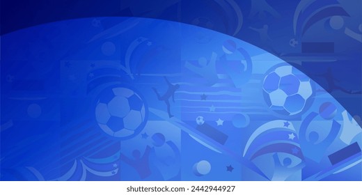 Soccer European championship. 2024 Abstract blue background soccer pattern Football pattern Europe Champion League award cup Soccer ball Winner world WIN Euro Finale Game Germany competition wallpaper