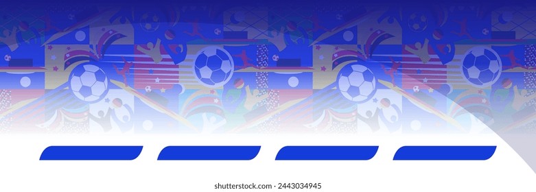 Soccer European championship. 2024 Abstract blue background soccer pattern Football pattern Europe Champion League award cup Soccer ball Winner world WIN Euro Finale Game Germany competition wallpaper