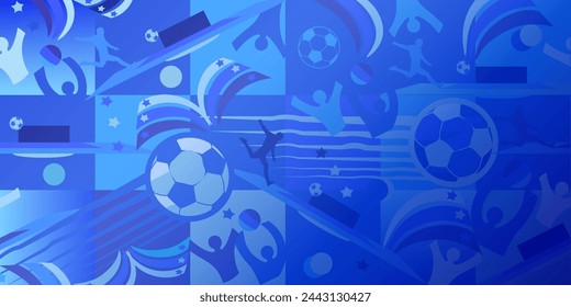 Soccer European championship. 2024 Abstract blue background soccer Summer Football pattern Europe Champion League award cup Soccer ball Winner world WIN Euro Finale Game Germany competition wallpaper