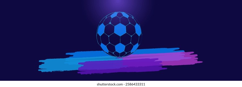 Soccer European championship. 2024 Abstract blue background soccer Summer Football pattern Europe Champion League award cup Soccer ball Winner world