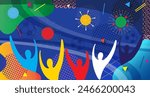 Soccer European championship Congratulations 2024 Abstract Summer background soccer banner Football Europe Champion League award cup Soccer ball Winner world WIN Euro Finale Game Germany competition
