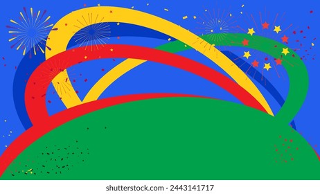 Soccer European championship Congratulations 2024 Abstract Summer background soccer banner Football Europe Champion League award cup Soccer ball Winner world WIN Euro Finale Game Germany competition