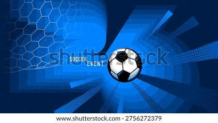  soccer event , tournament , vector background set featuring colorful geometric shapes, soccer balls