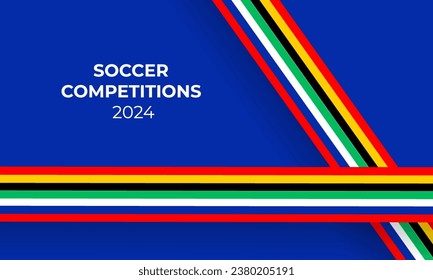 Soccer events 2024, colorful sports banner, soccer