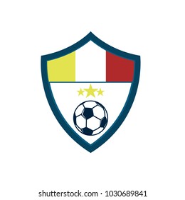 Soccer Fever Concave Shield Football Club Emblem