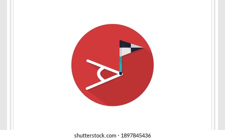 Soccer Field angle flat icon vector template, Soccer icon concepts, Creative design