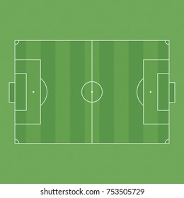 Soccer Field background. Top view of football field. The standard layout of the playing area. Vector illustration EPS 10.