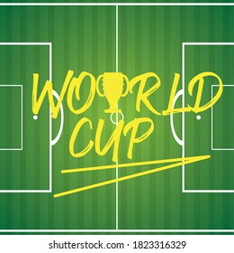 Soccer field background. World cup - Vecrtor illustration