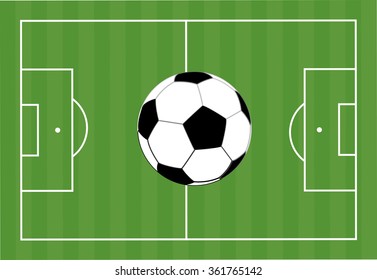 Soccer field and ball