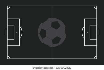 Soccer field and ball. vector