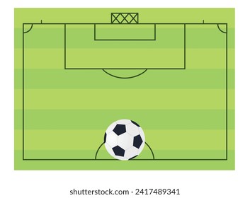 Soccer field and ball. vector