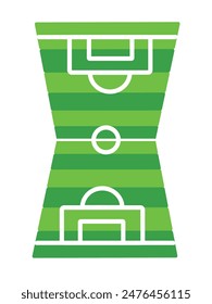 Campo de fútbol y balón. Vector