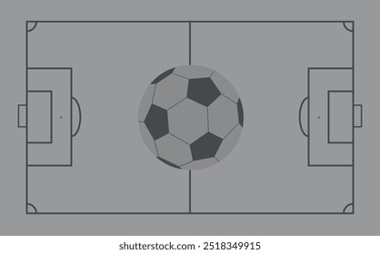 Soccer field and ball. vector