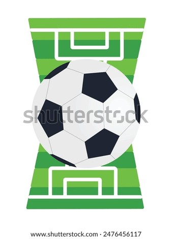 Soccer field and ball. vector