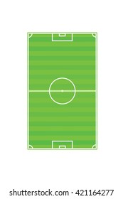 Soccer field and soccer ball - Vector illustration