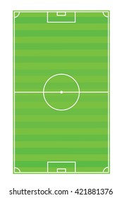 Soccer field and soccer ball - Vector illustration