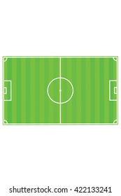 Soccer field and soccer ball - Vector illustration