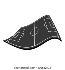 soccer field camp isolated icon vector illustration design